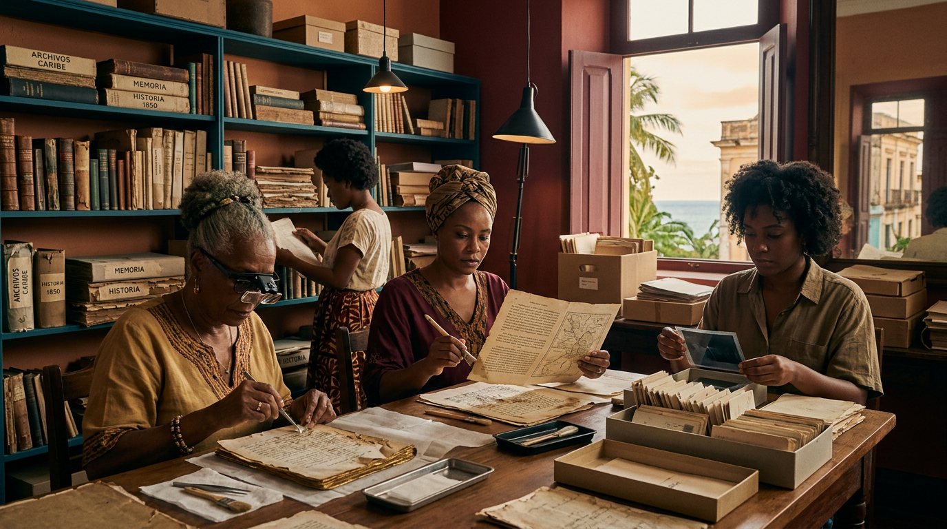 Cómo las mujeres del Caribe están rescatando el futuro de su archivo