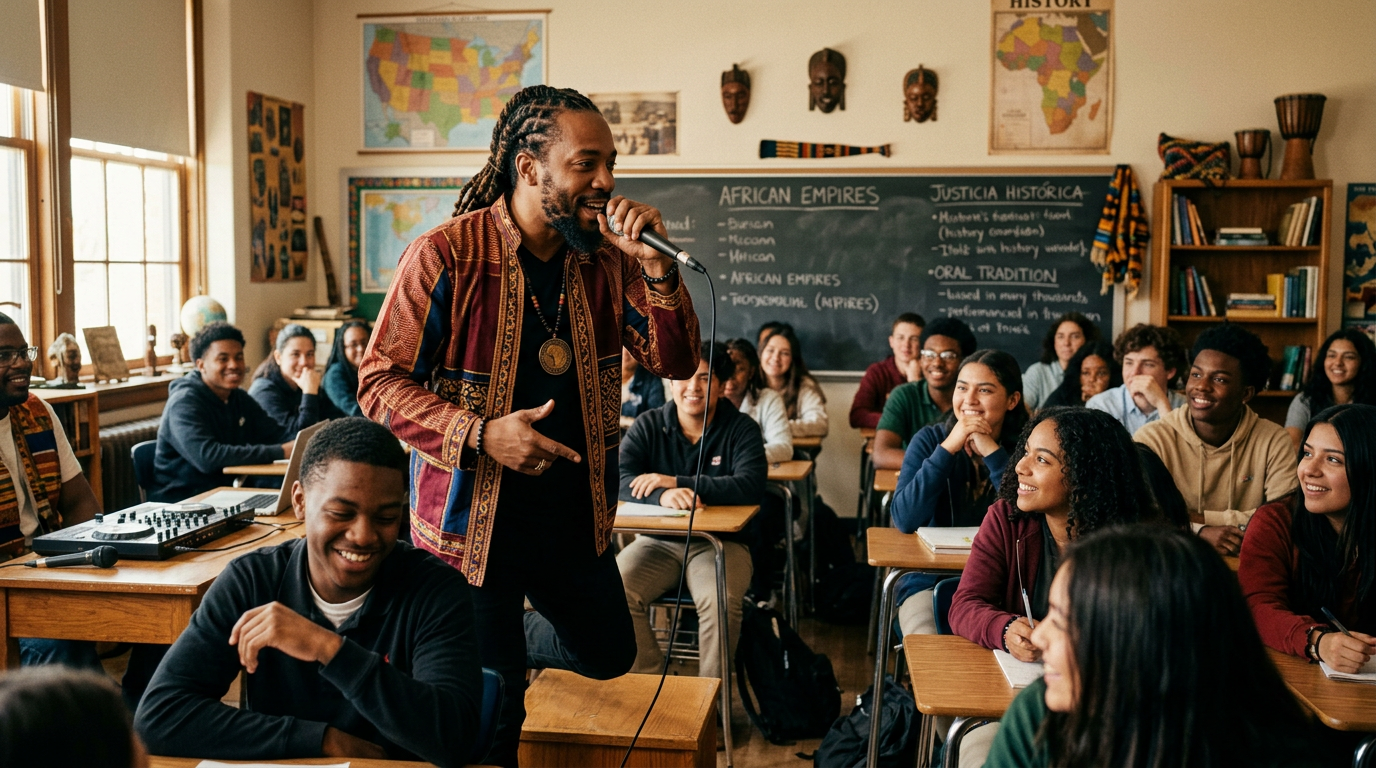 Griot B: el profesor que convirtió el rap en justicia histórica