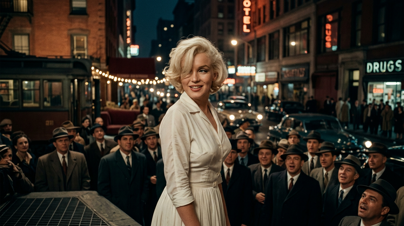 Cinco mil hombres y un vestido blanco: el caos que Marilyn Monroe desató en Manhattan