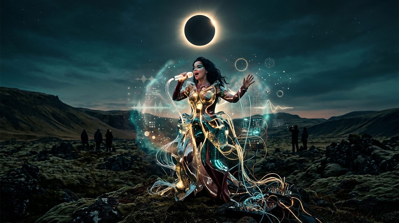 Björk y el eclipse: la mujer que convirtió la oscuridad en tecnología